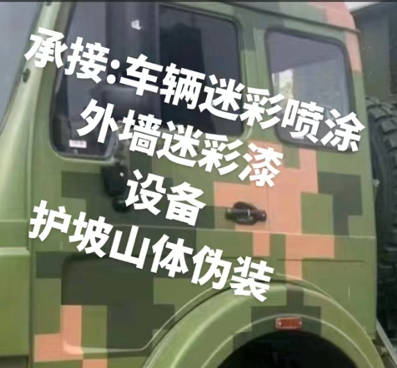 百色外墙和地面的迷彩漆施工